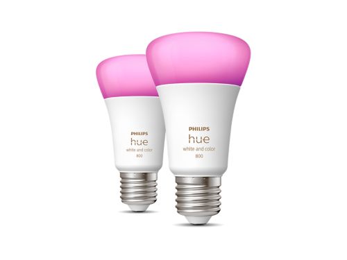Hue White & Color Ambiance E27 - Smarte Lampe A60 Doppelpack - 800